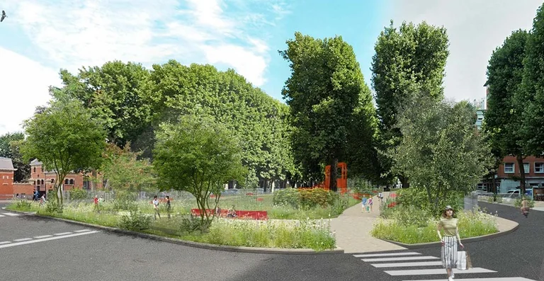 À Lille, une place devient plus verte et moins routière
