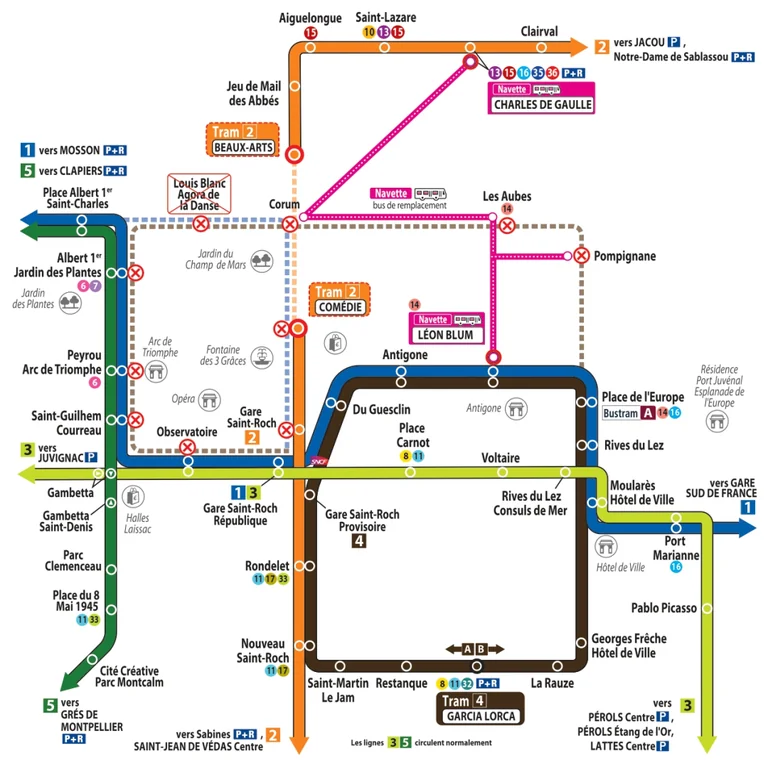 À Montpellier, les trajets en tram se compliquent cet été