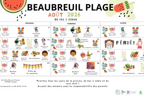 Beaubreuil Plage revient gratuitement cet été à Limoges