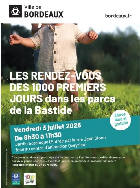 Bordeaux: les 1000 premiers jours au jardin, entrée libre