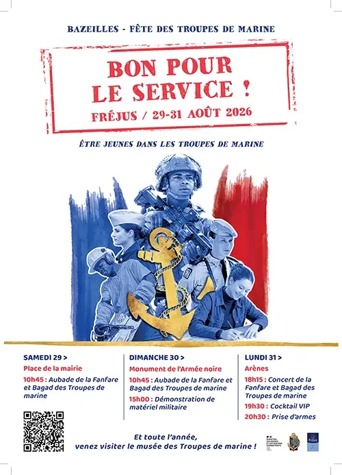 À Fréjus, Bazeilles mêlera concert et cérémonie le 31 août