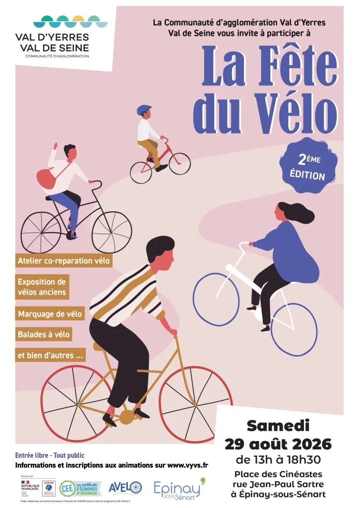 Fête du vélo à Épinay : ateliers gratuits le 29 août