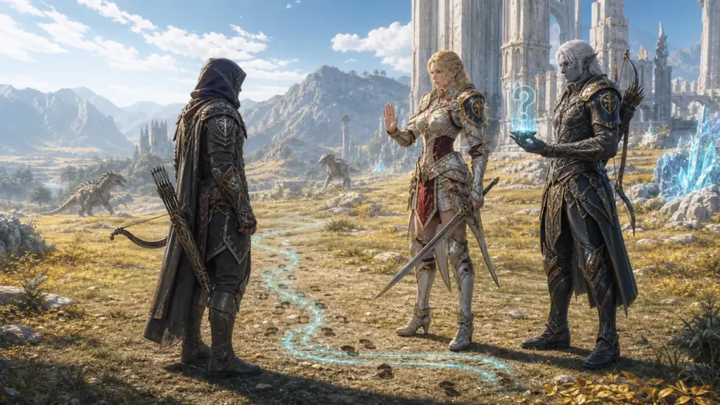Illustration conceptuelle 1 du MMORPG avec IA Lineage2AI