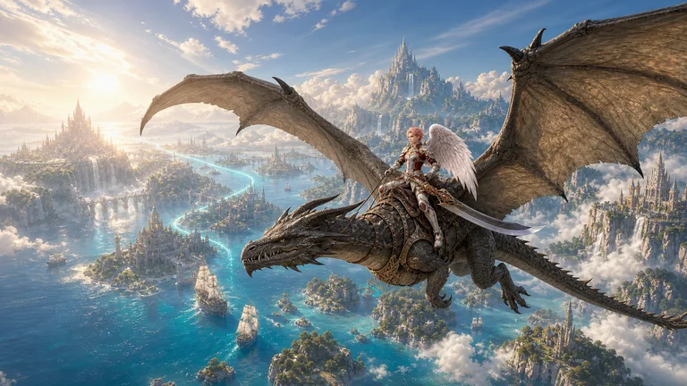 Illustration conceptuelle 2 du MMORPG avec IA Lineage2AI