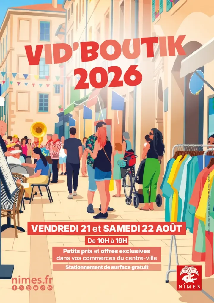 Vid’boutik à Nîmes : les dates et infos du déstockage en centre-ville